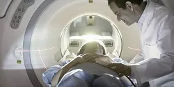 MRI Scanner with patient in it