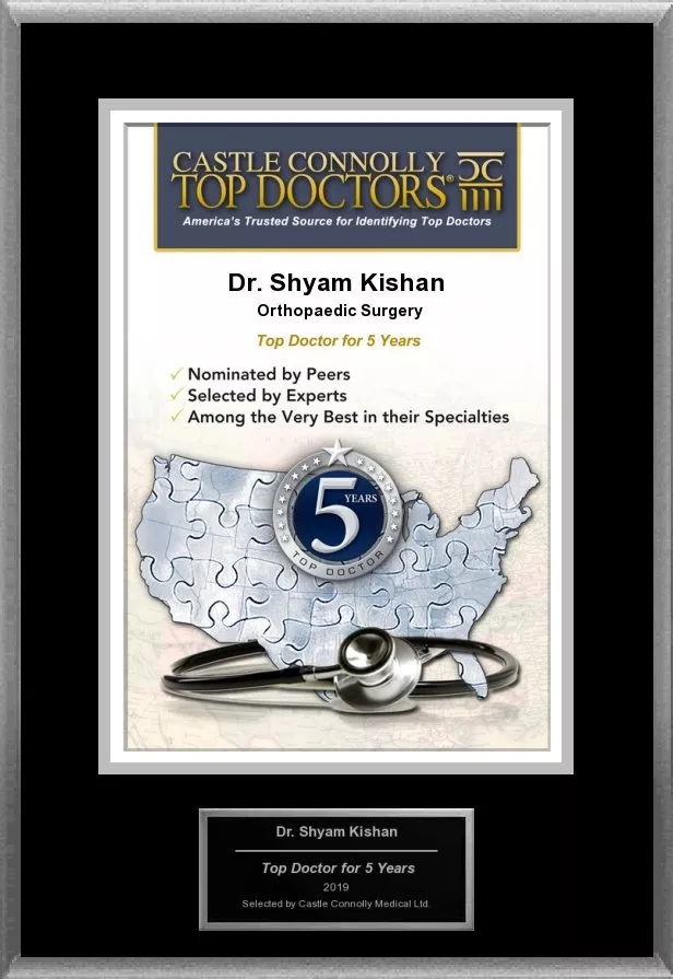 Dr. Shyam Kishan, Castle Connolly Top Doctor for 5 years, 2020