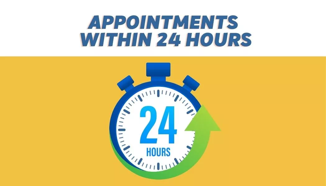 24 hrs appts