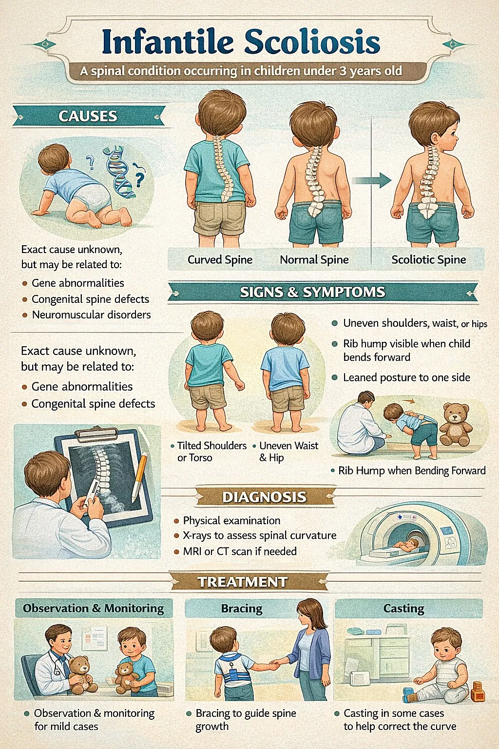 Infantile Scoliosis Infographic